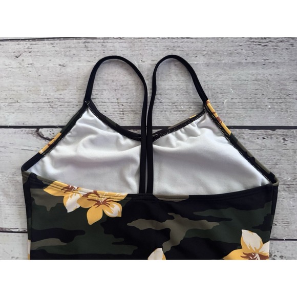 Kami Girls Swimsuit Size 9/10 Camo Print With Flowers - Picture 5 of 9